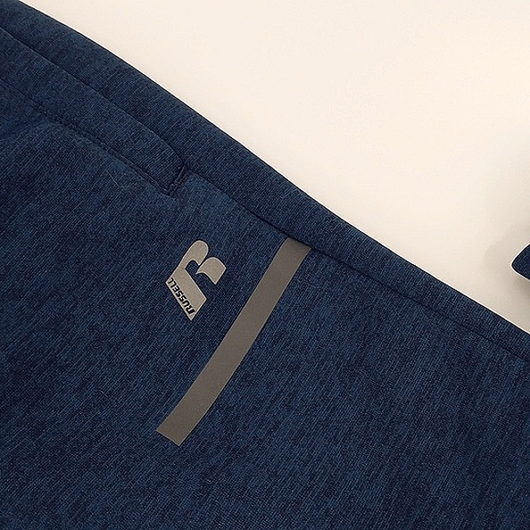 💙 RUSSELL ATHLETIC Navy Cuffed Track Pants Joggers Reflective Details S 6 - 7 - Picture 4 of 5